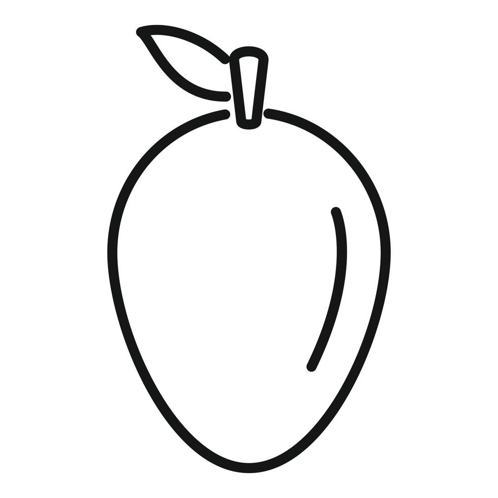 vector de contorno de icono de mango gmo. comida de adn