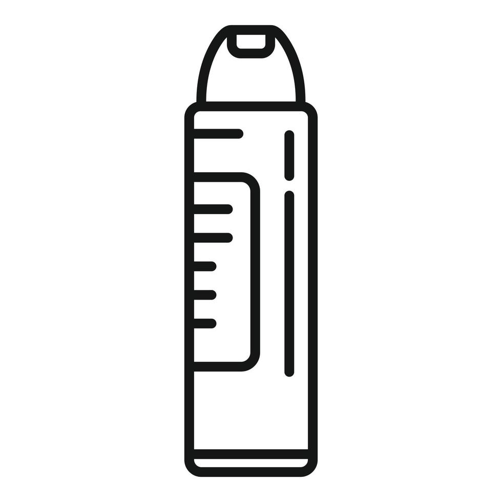 vector de contorno de icono de desodorante de olor. aerosol de aire