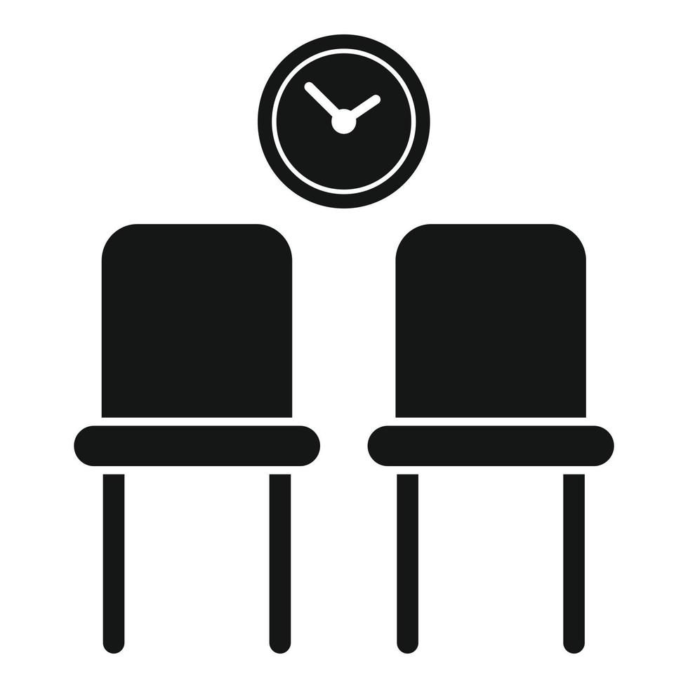 Wait chairs icon simple vector. Waiting area vector