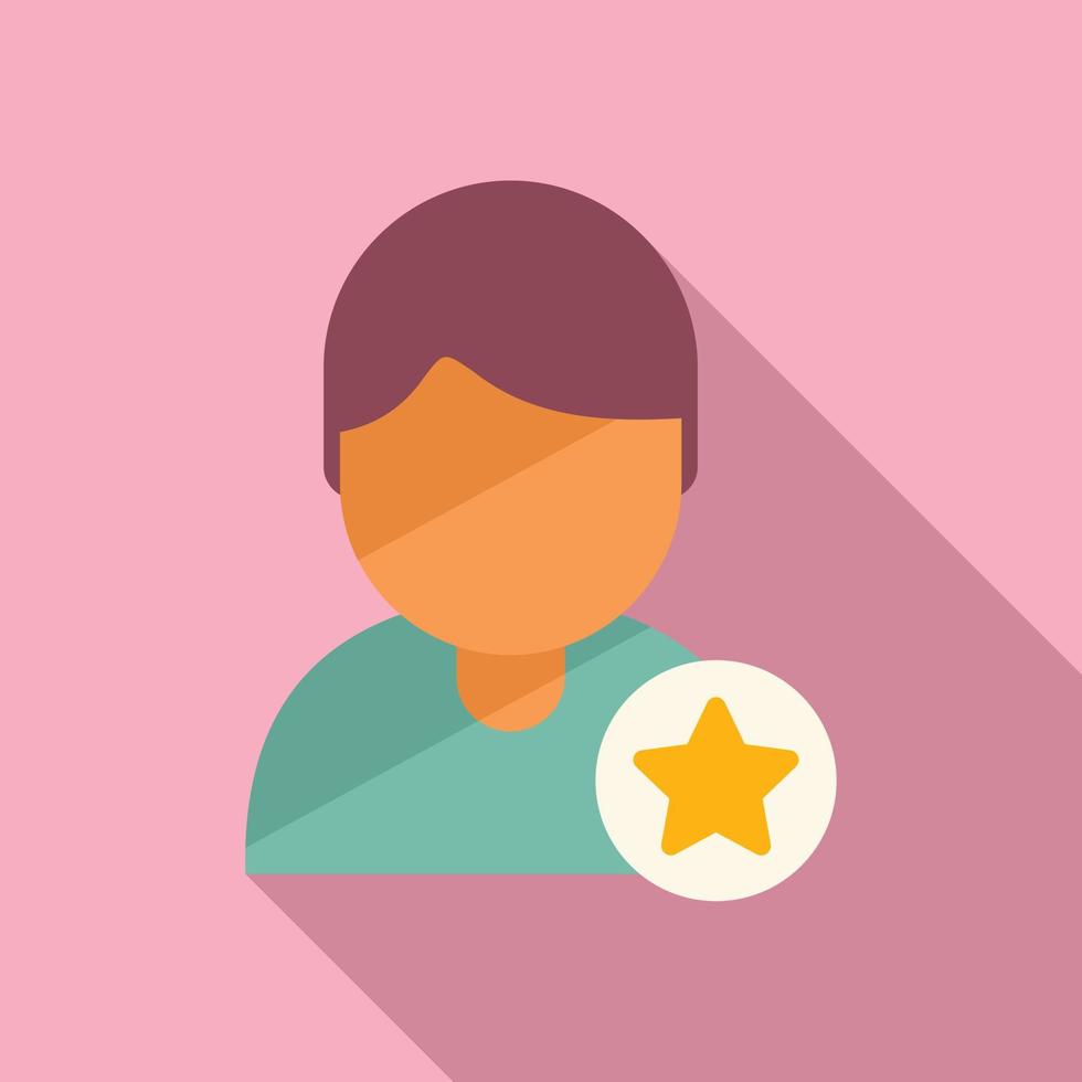 User icon flat vector. Star review vector