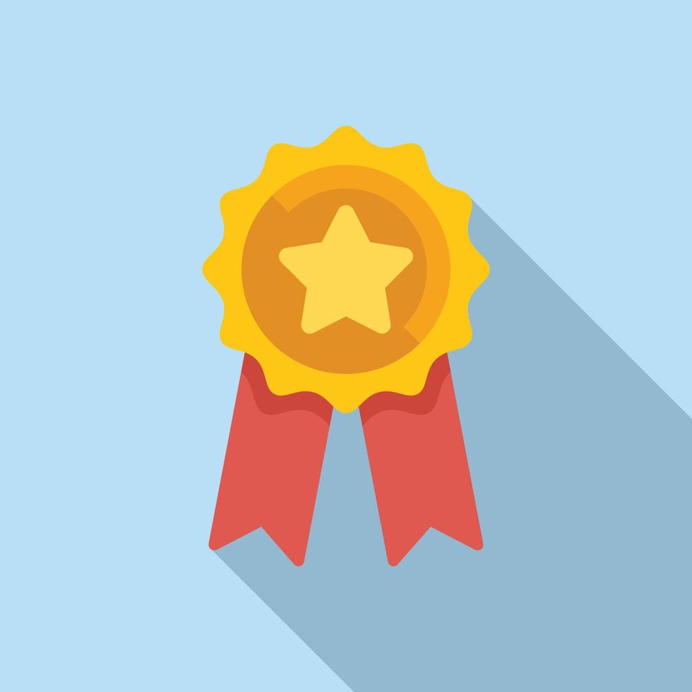 Emblem rate icon flat vector. Customer feedback vector