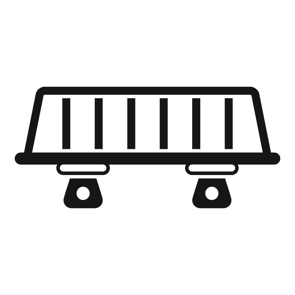 Car roof rack icon simple vector. Box trunk vector