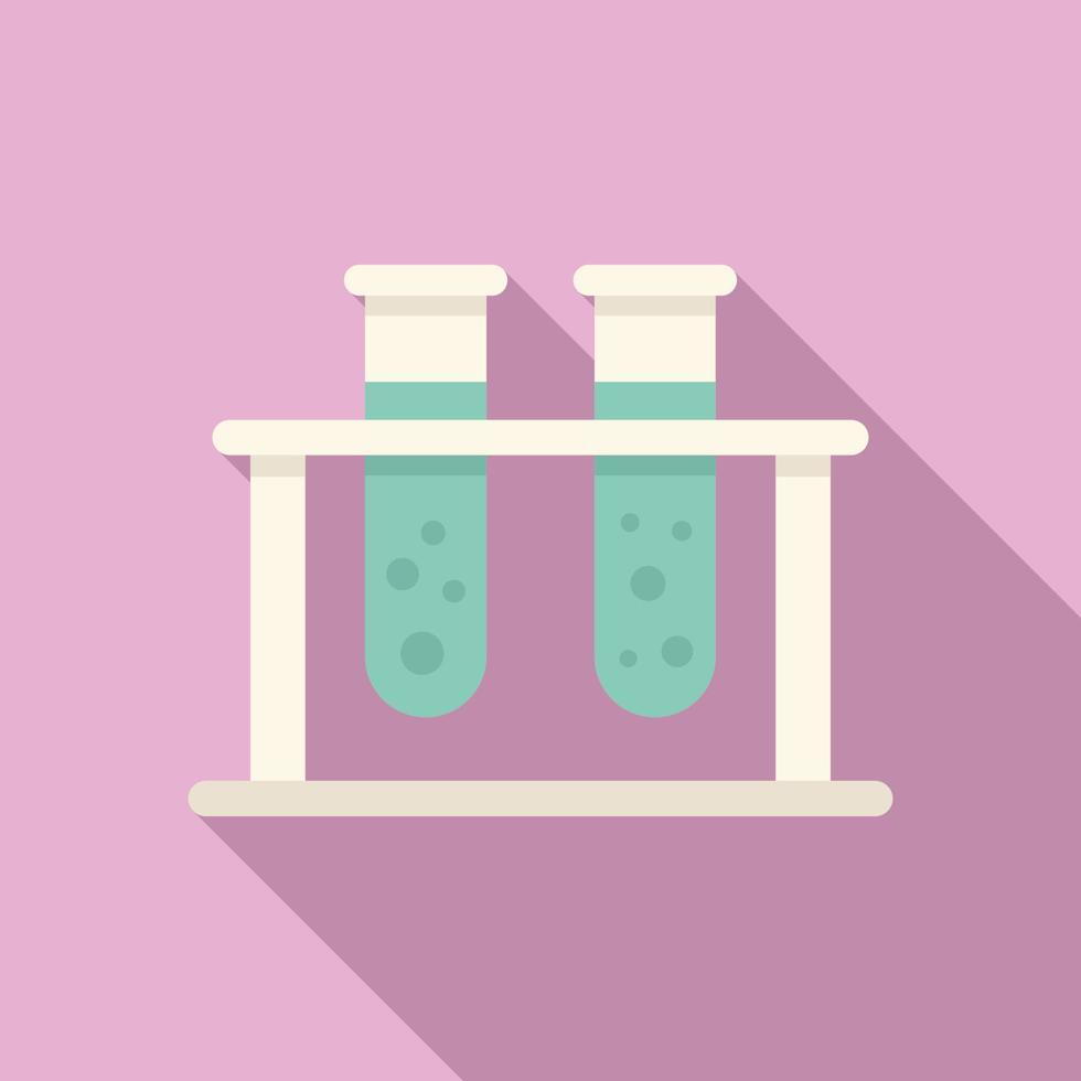 Test tube stand icon flat vector. Customer feedback vector