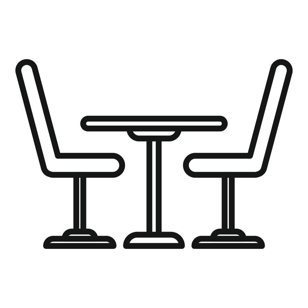 Waiting area cafe icon outline vector. Wait room vector