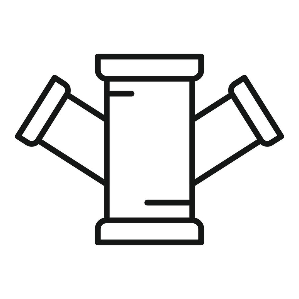 Sewer pipe icon outline vector. Water pipeline vector