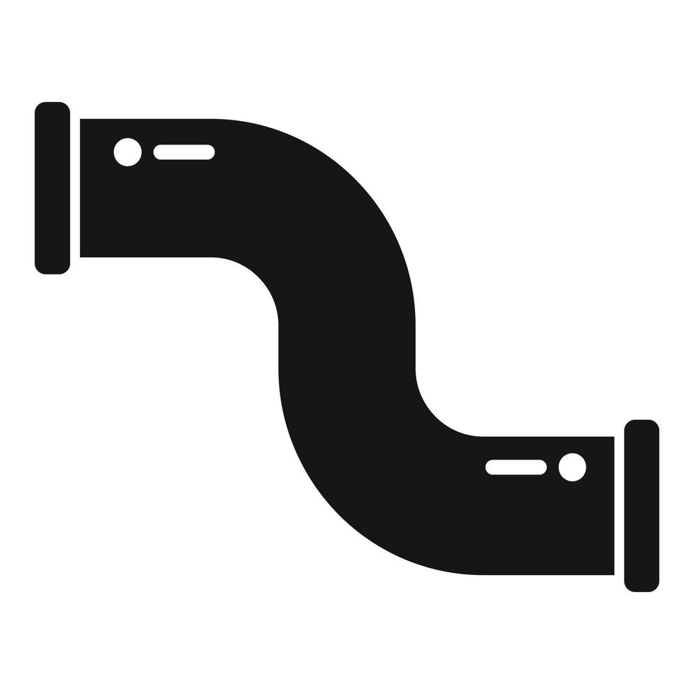 Plumber pipe icon simple vector. Water service vector