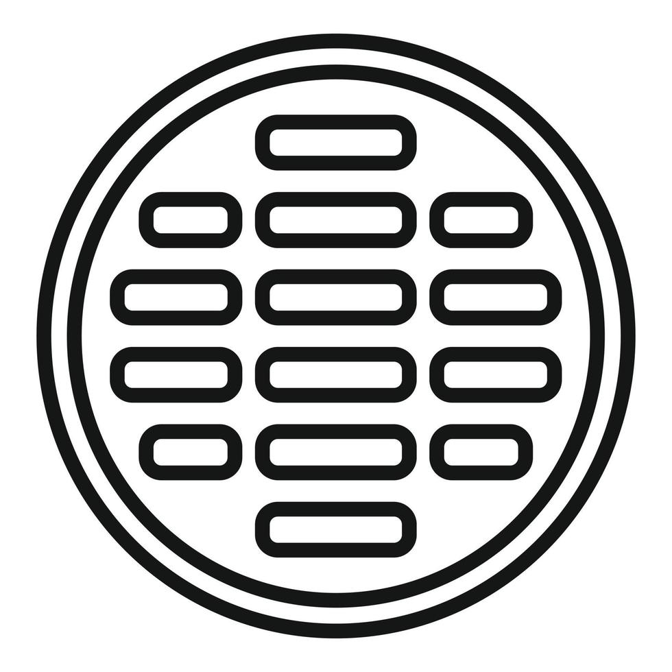 Water manhole icon outline vector. Street sewer vector