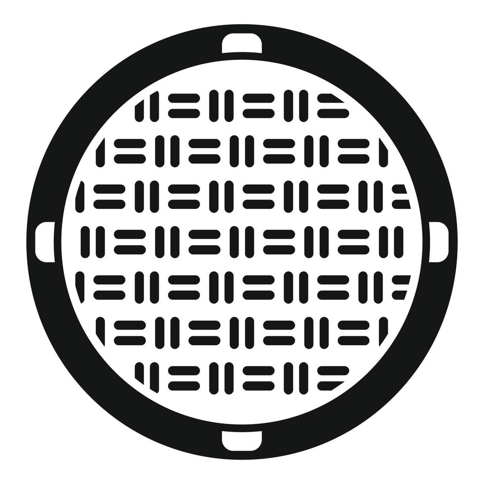 Street manhole icon simple vector. Road city vector