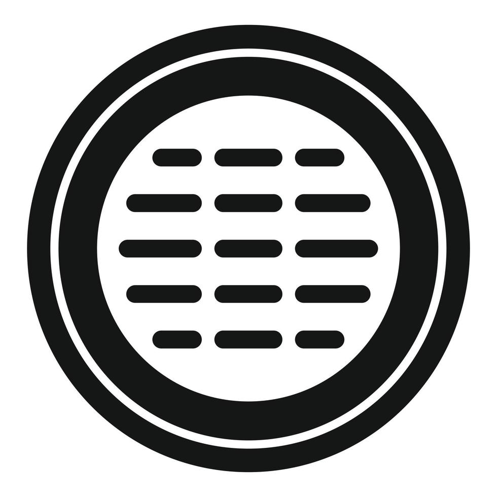 Garbage manhole icon simple vector. Sewer lid vector