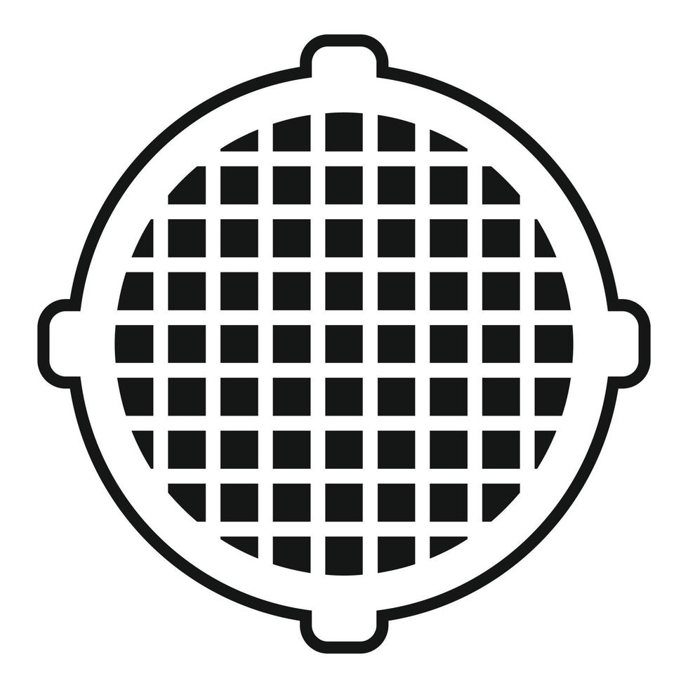 Industrial manhole icon simple vector. Road city vector