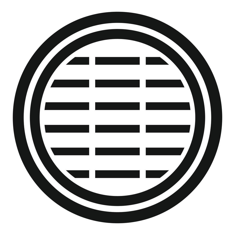 Steel manhole icon simple vector. City road vector