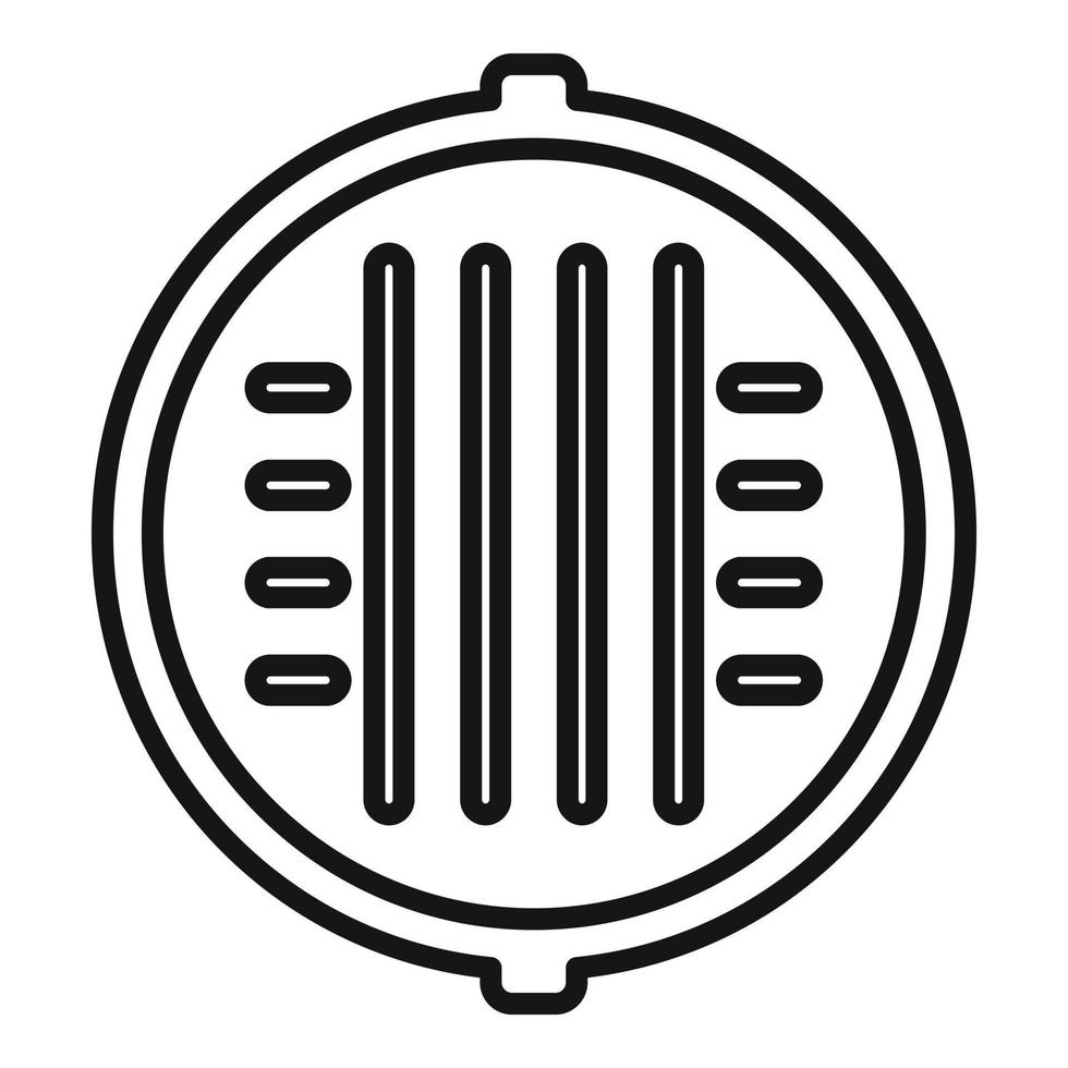 Cap manhole icon outline vector. Street sewage vector