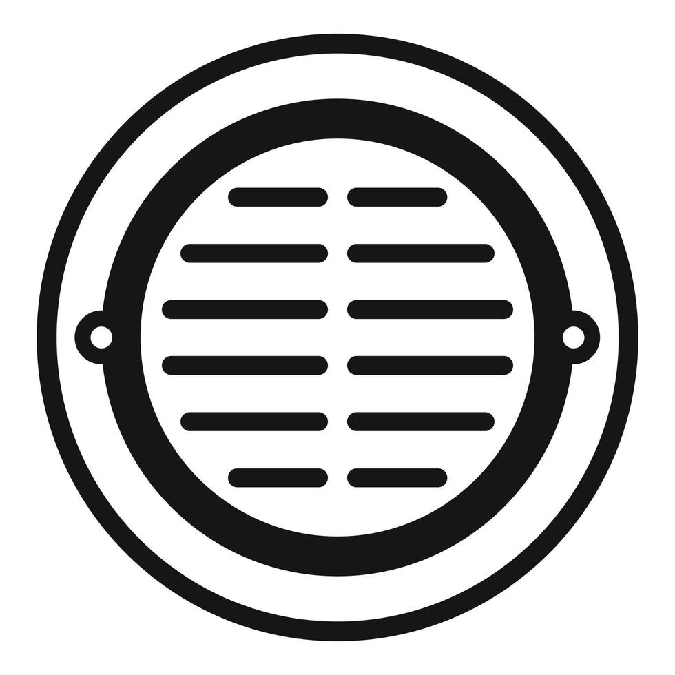Circle manhole icon simple vector. City road vector