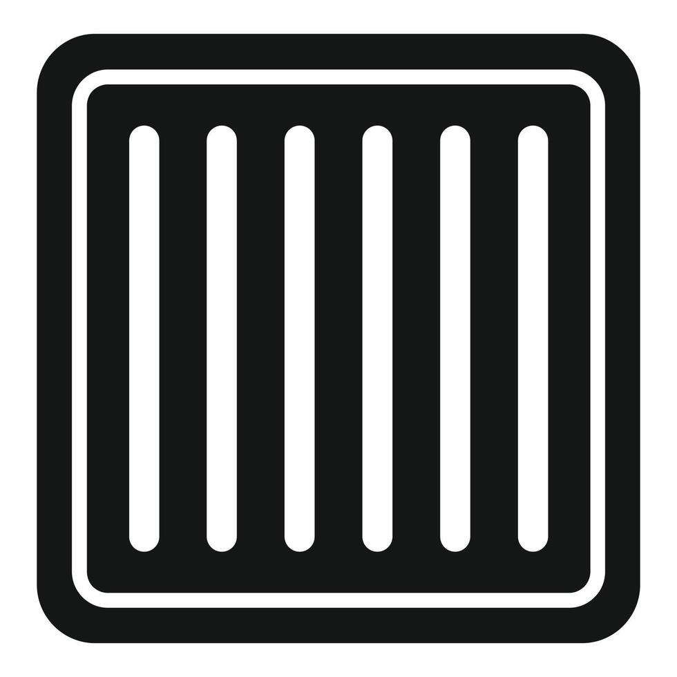 Drain metal cover icon simple vector. City road vector