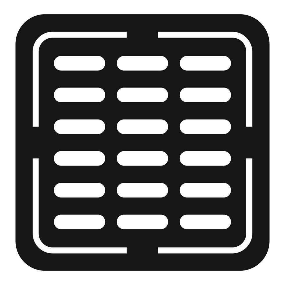 Drain cover icon simple vector. City road vector
