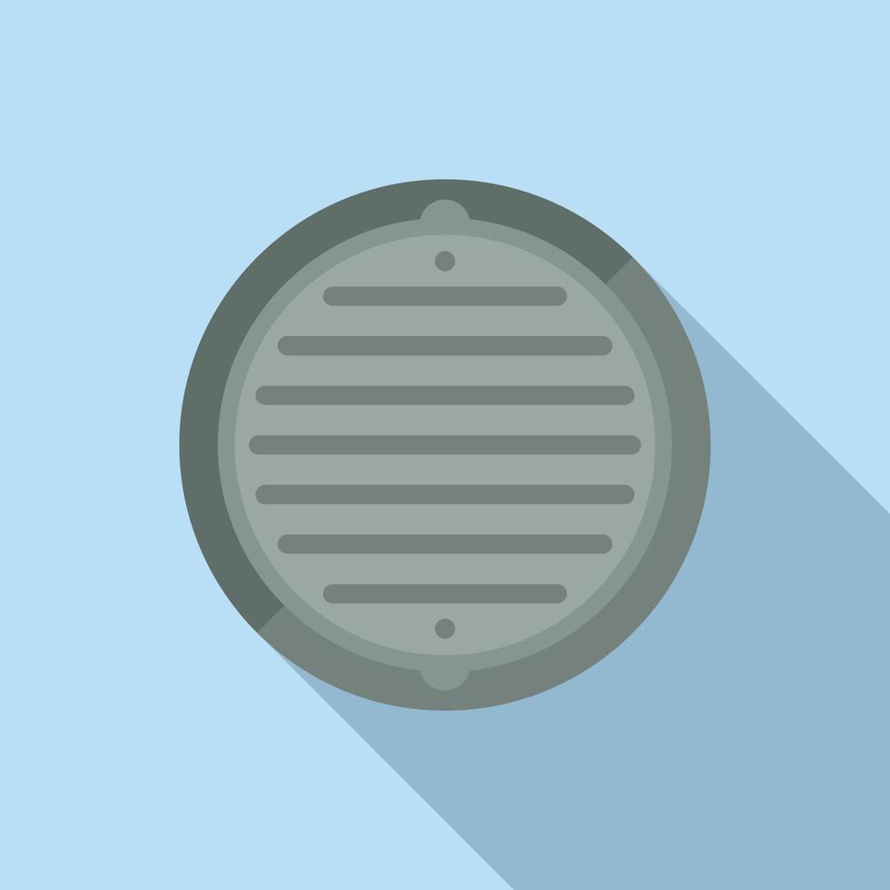Underground manhole icon flat vector. Street lid vector
