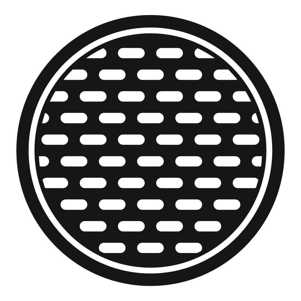 Drainage manhole icon simple vector. Sewer lid vector