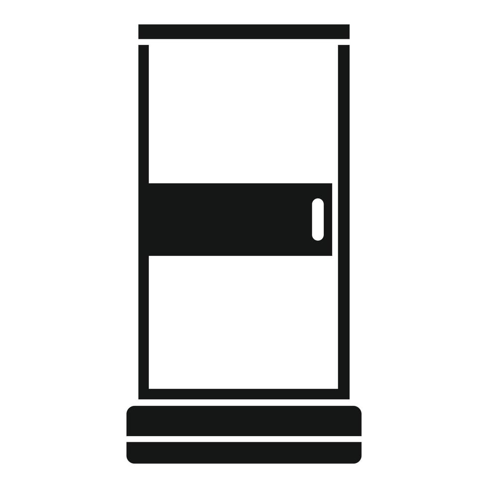 Furniture shower cabin icon simple vector. Glass door vector