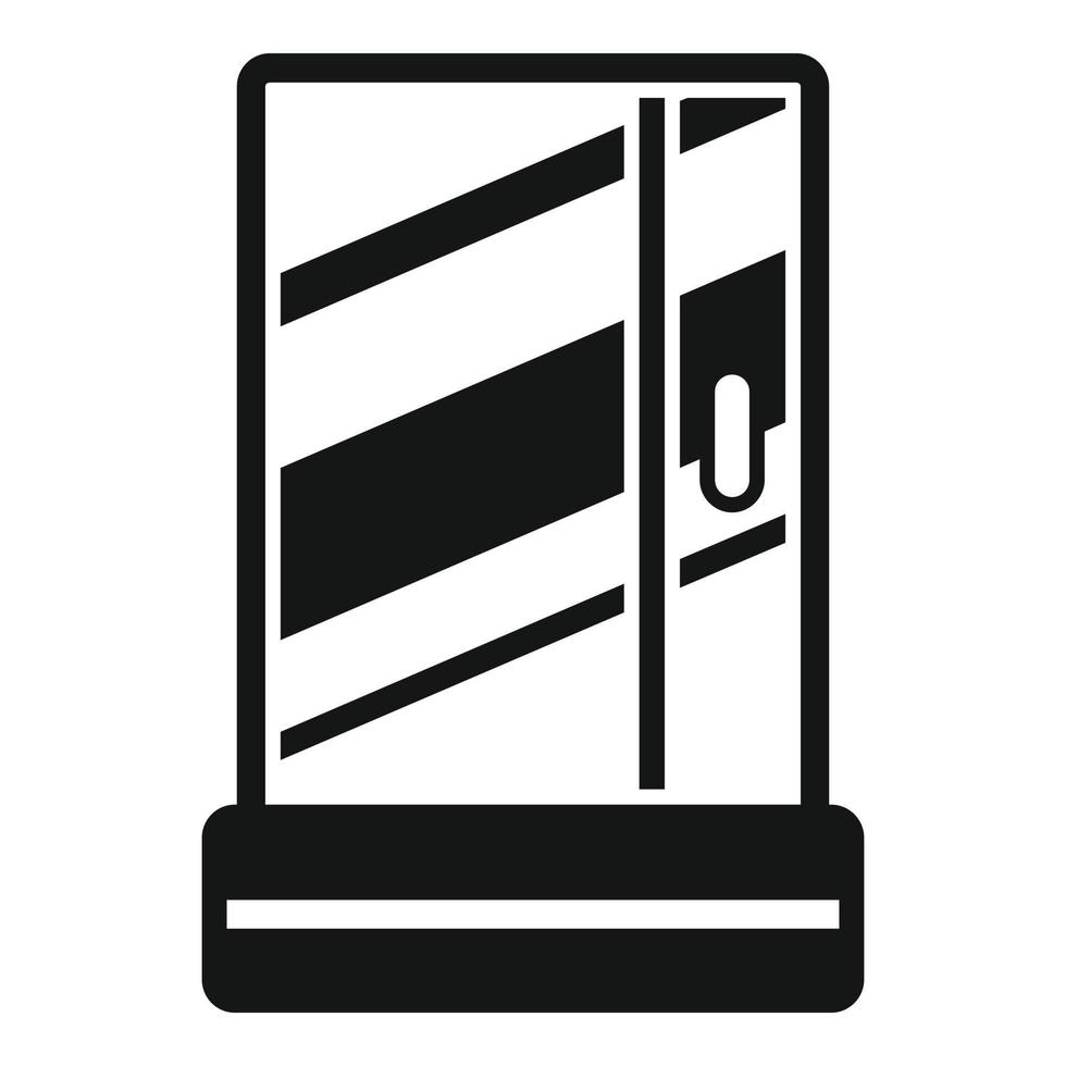 Shower cabin door icon simple vector. Stall glass vector