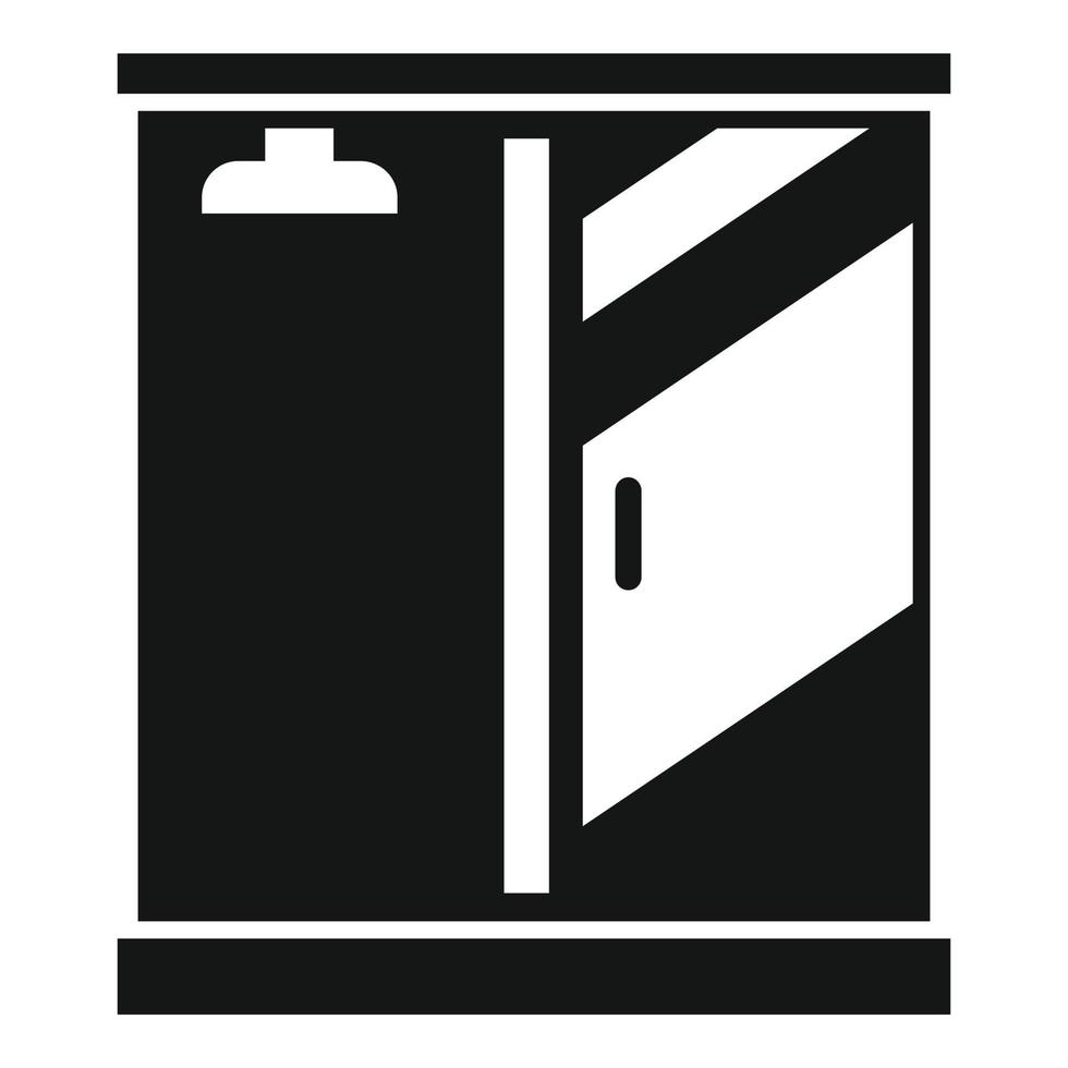 Room shower cabin icon simple vector. Stall glass vector