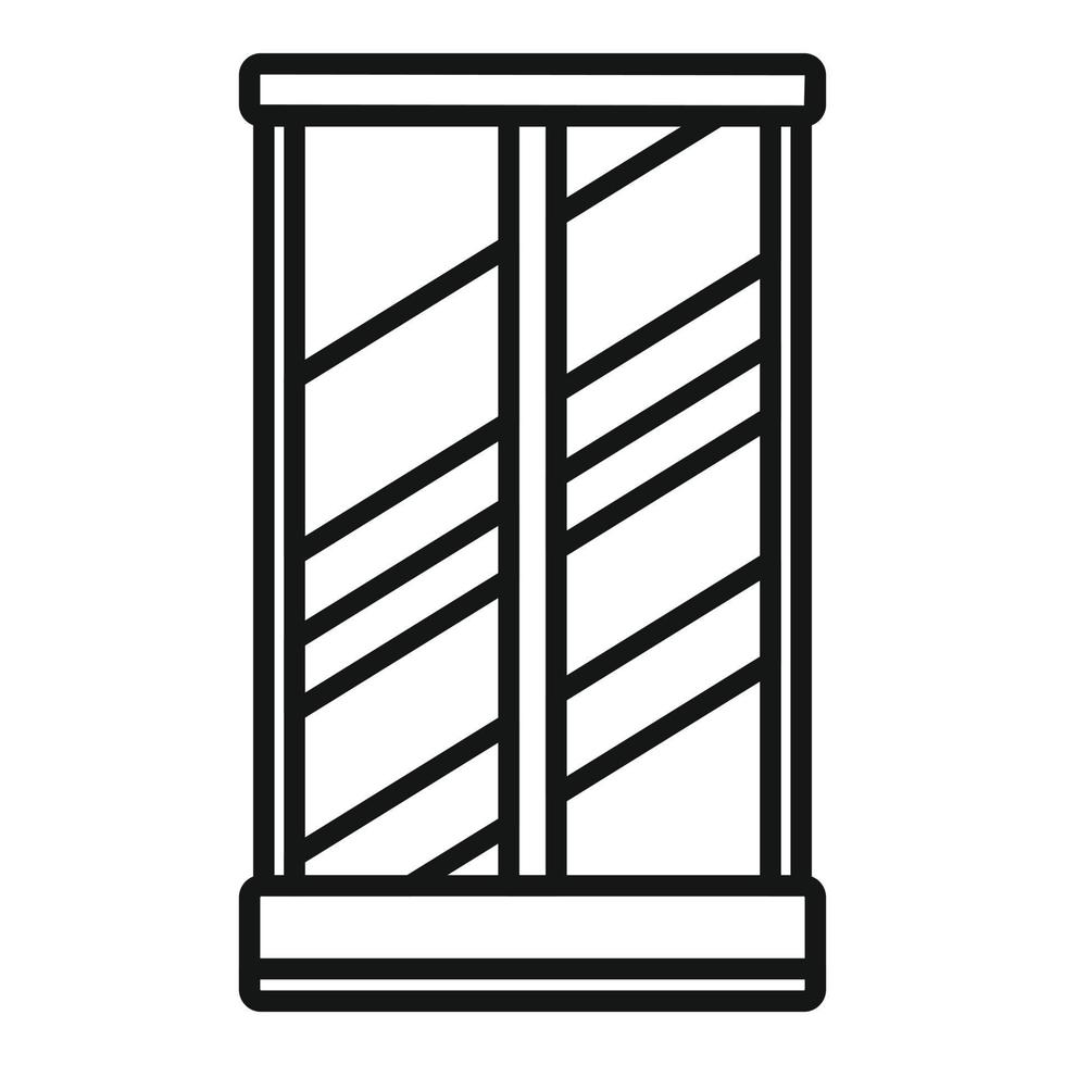Washroom cabin icon outline vector. Shower stall vector