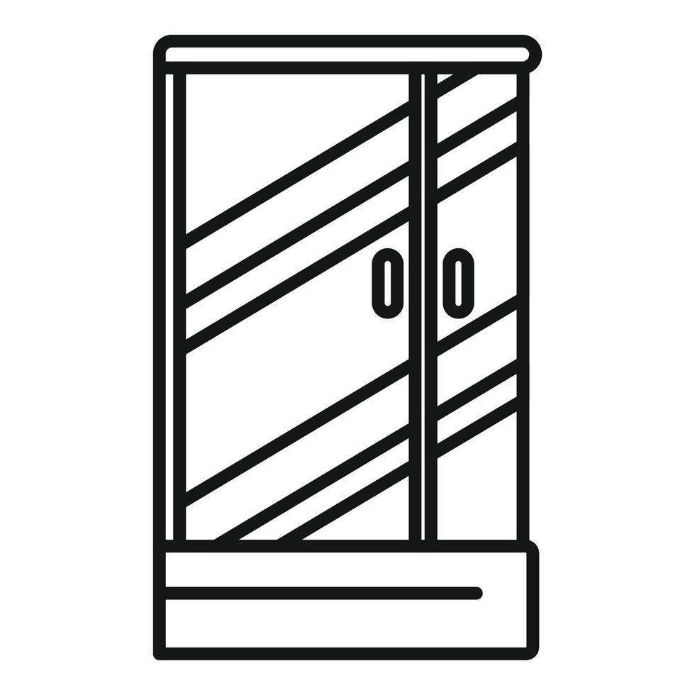 Sanitary equipment icon outline vector. Cabin stall vector