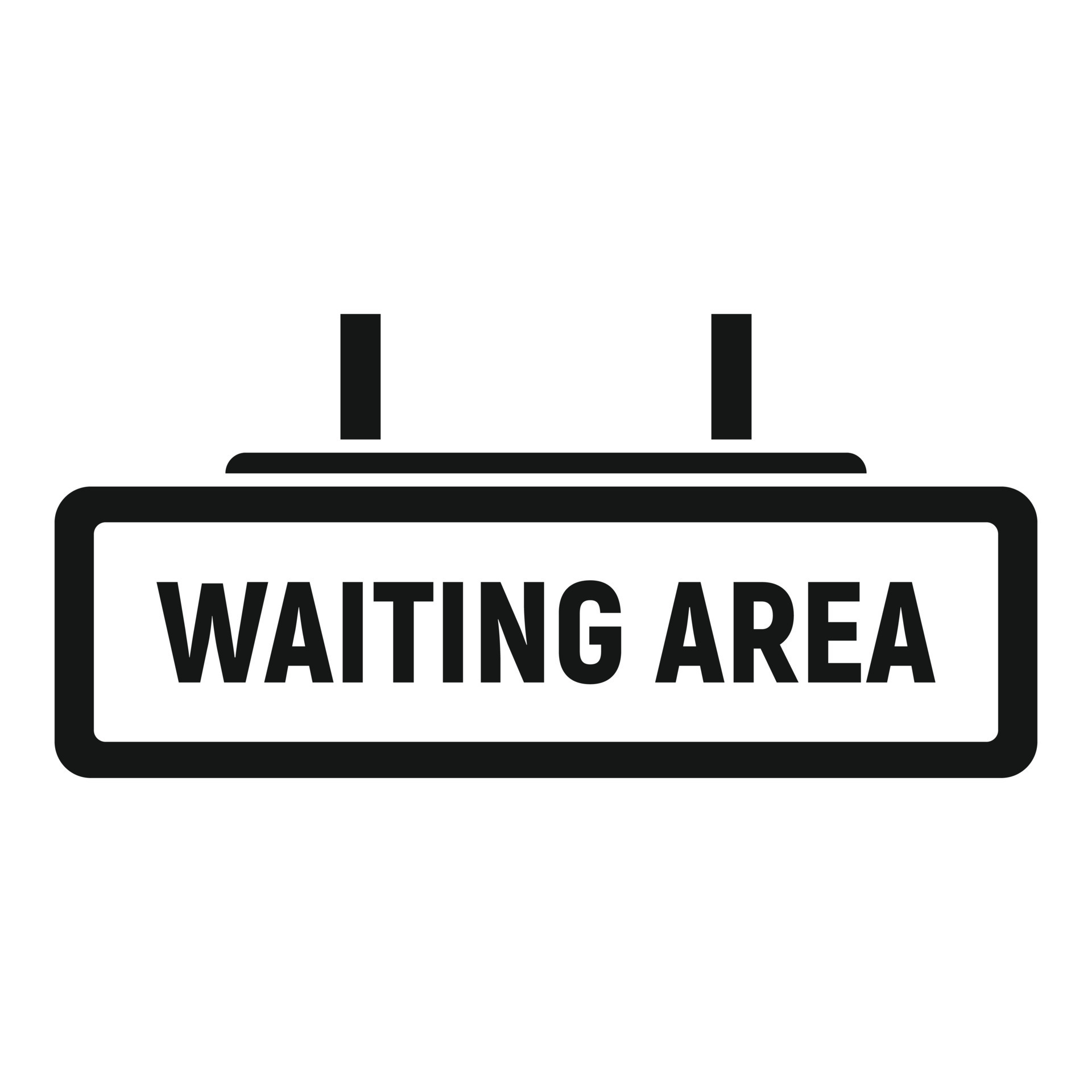 Waiting area sign icon simple vector. Wait room 15151303 Vector Art at