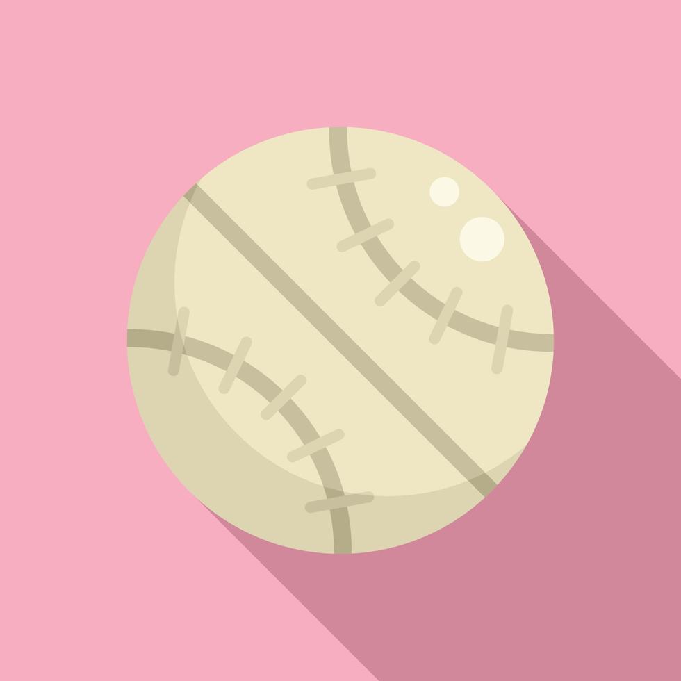 Baseball ball icon flat vector. Healthy sport vector