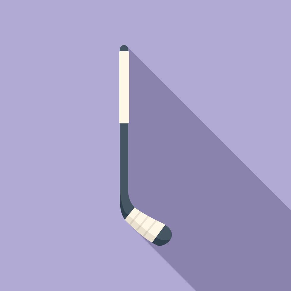 vector plano de icono de palo de hockey. deporte activo