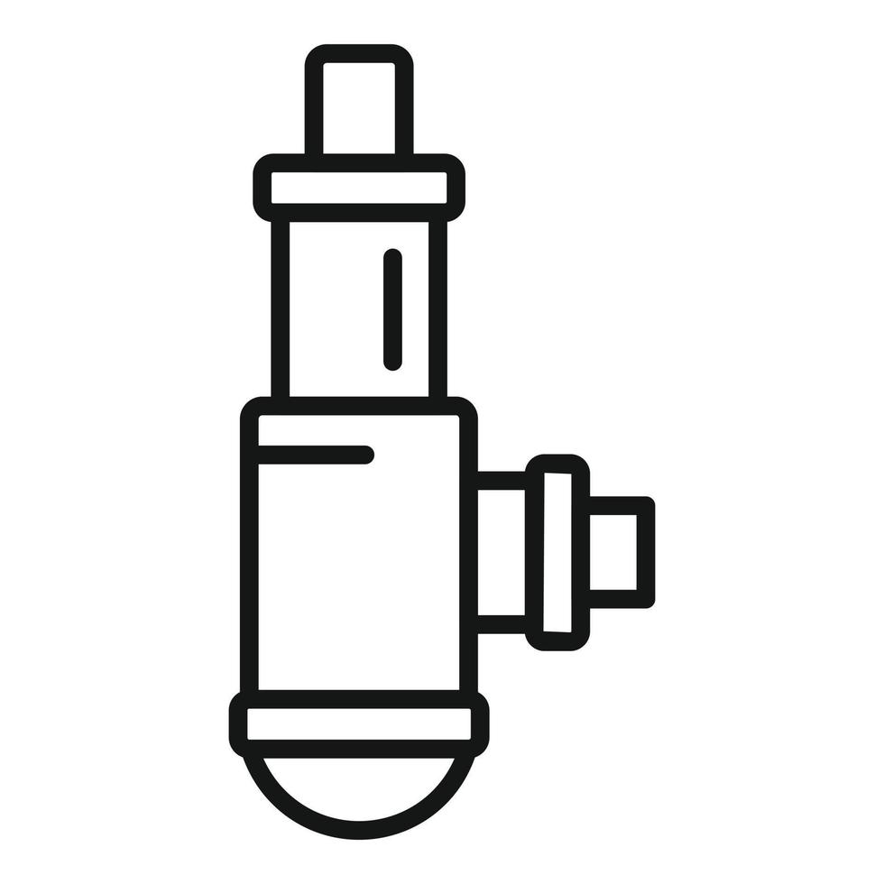 Faucet drain icon outline vector. Water construction vector