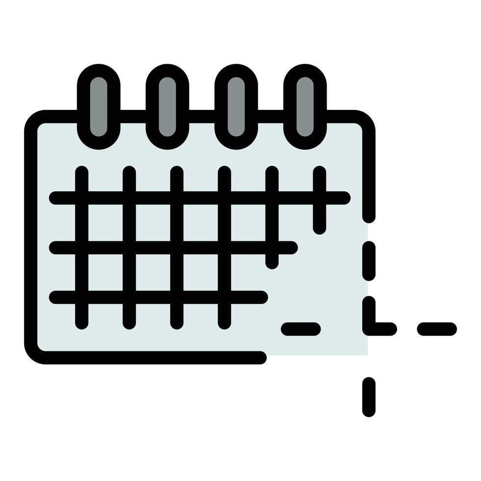 Task calendar icon color outline vector