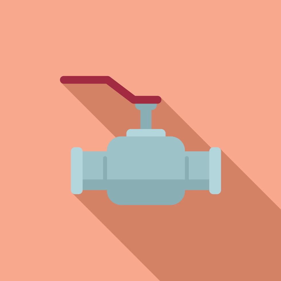 Water tap icon flat vector. Drain plumber vector