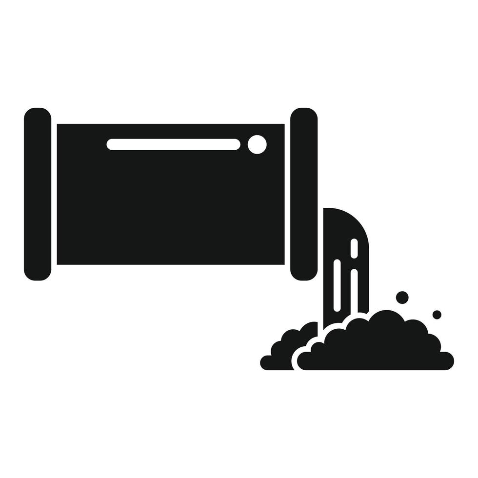 Drain pipe icon flat vector. Sewerage water vector