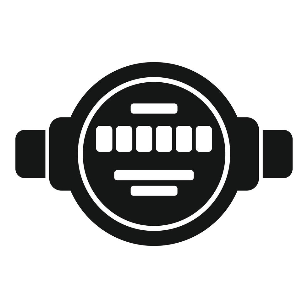 Water counter icon simple vector. Sewerage pipeline vector