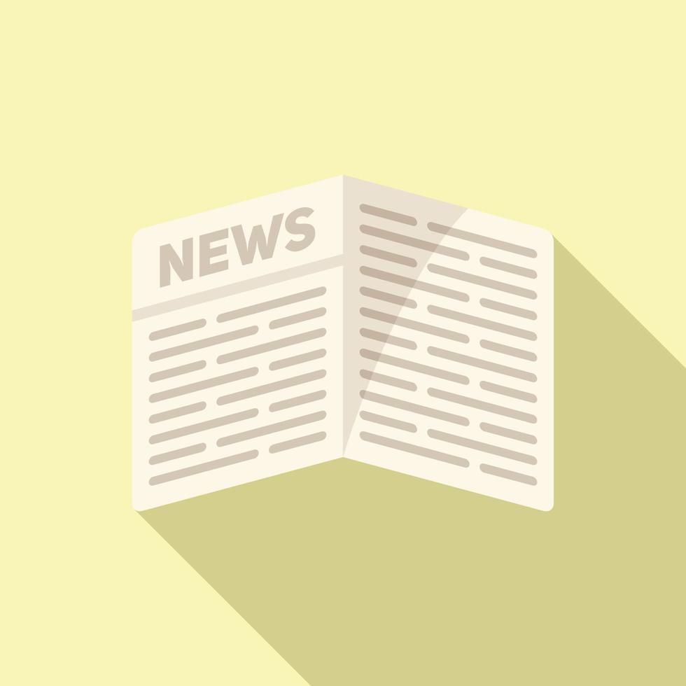 Business newspaper icon flat vector. News paper vector