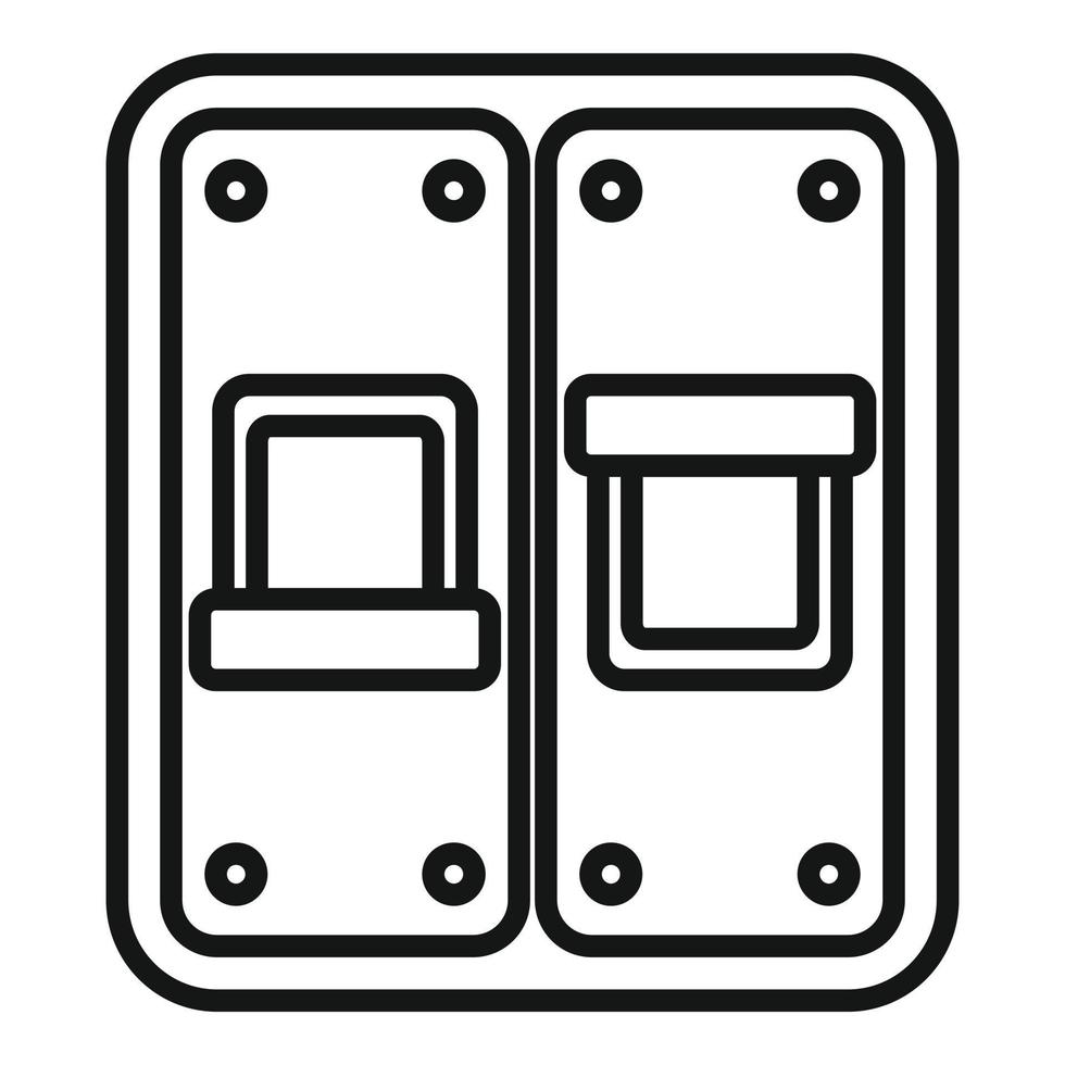 Electrician breaker icon outline vector. Circuit box vector