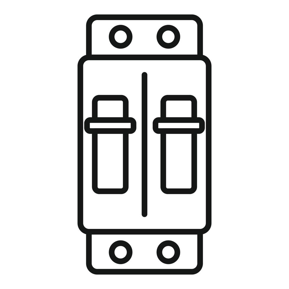 Electric breaker icon outline vector. Circuit box 15151566 Vector Art
