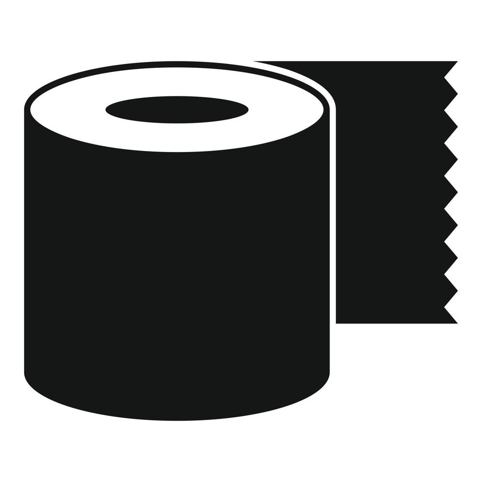 Roll paper icon simple vector. Tissue box vector