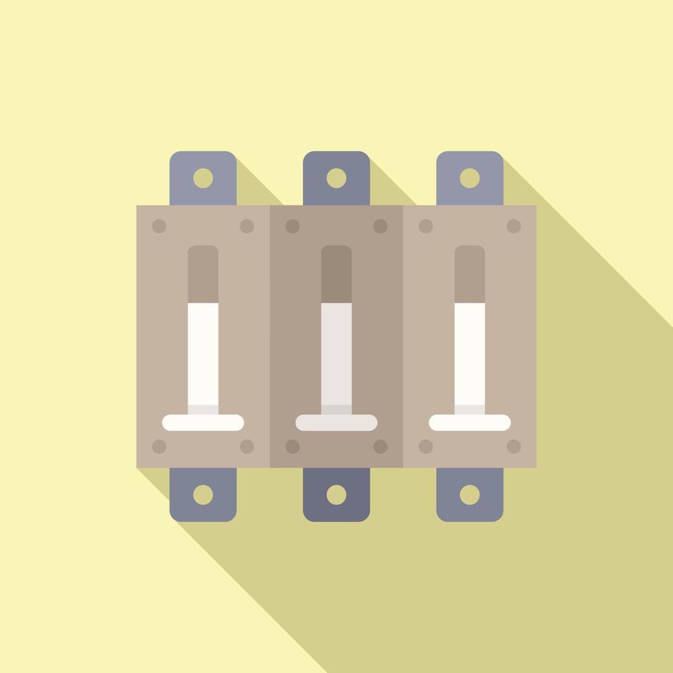 Technician breaker icon flat vector. Circuit box vector
