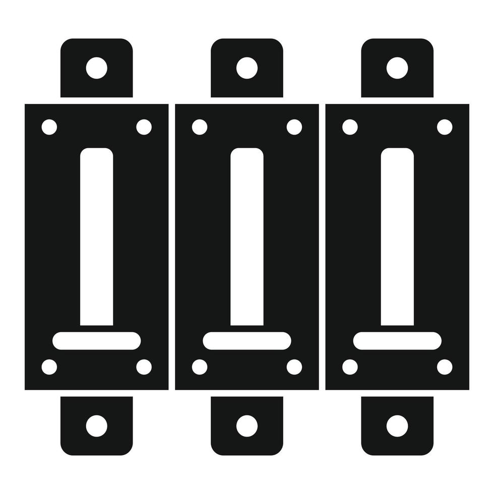 Breaker off icon simple vector. Fuse box vector