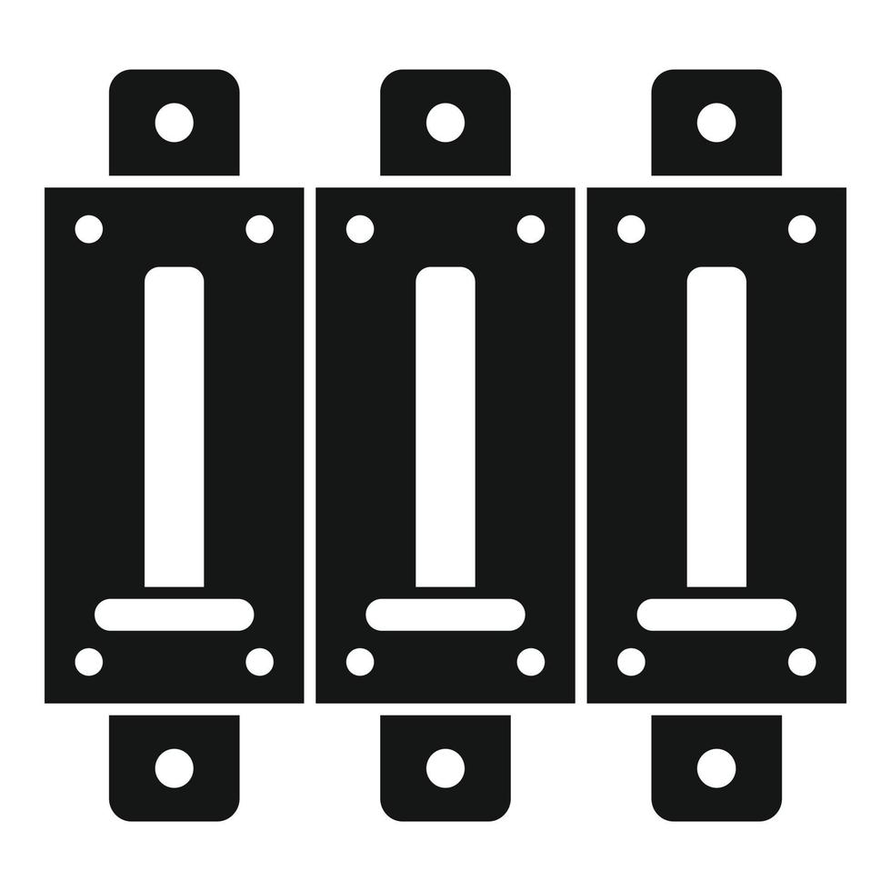 Breaker off icon simple vector. Fuse box vector