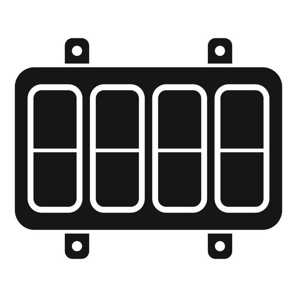 Electrician breaker icon simple vector. Circuit box vector