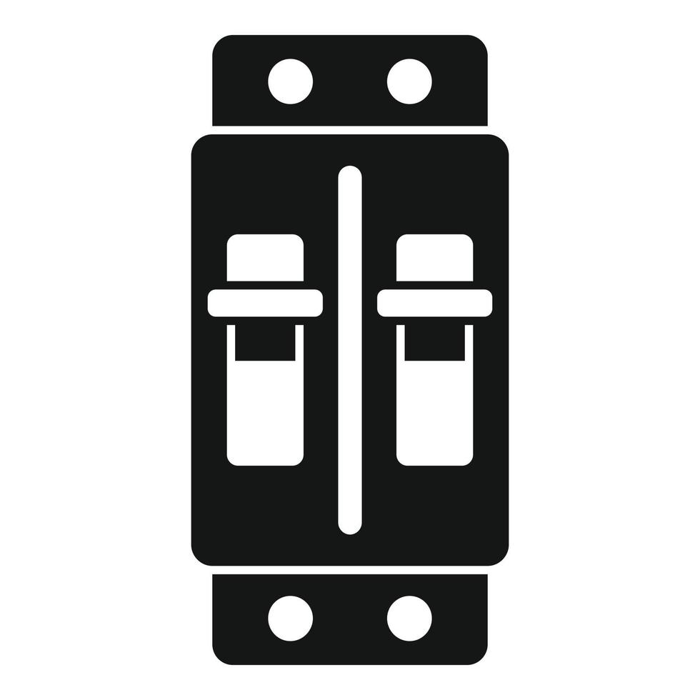 vector simple de icono de interruptor eléctrico. caja de circuito