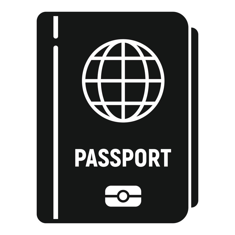 Passport icon simple vector. Id card vector