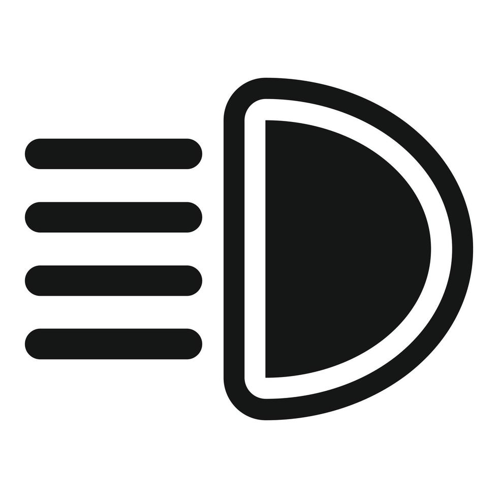 Car headlight icon simple vector. Auto part vector