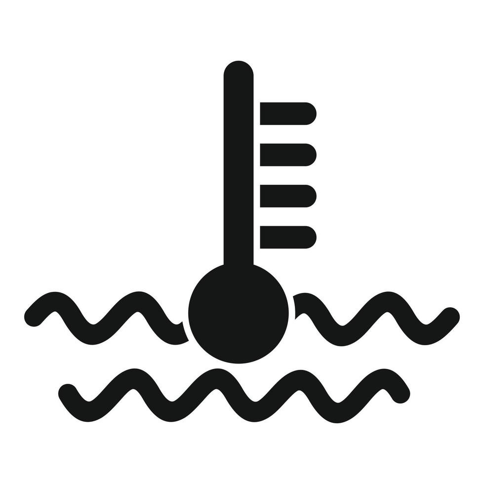 Car liquid temperature icon simple vector. Auto engine vector