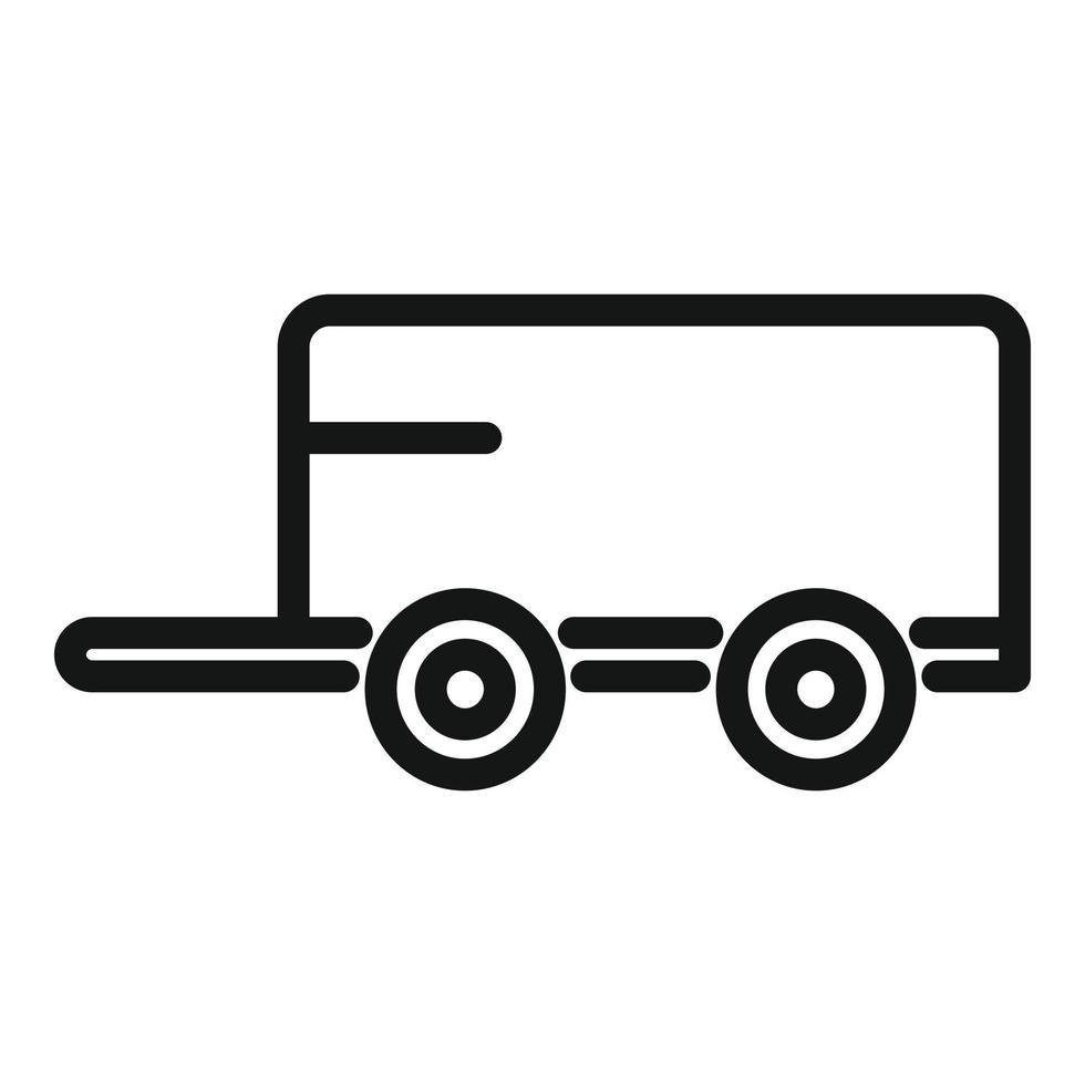 Car trailer icon outline vector. Auto mechanic vector