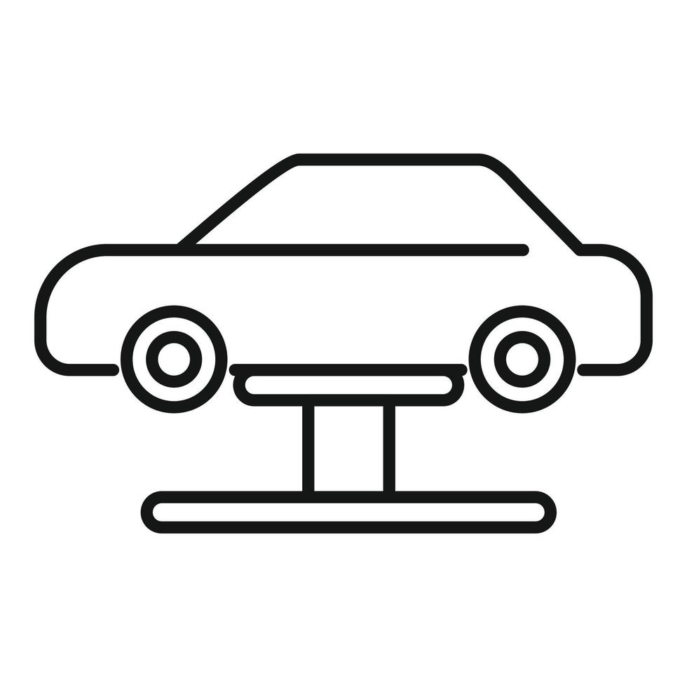 Car up stand icon outline vector. Auto service vector