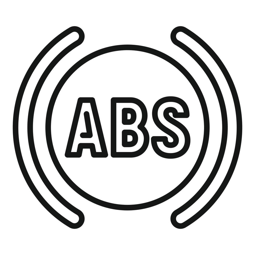 Car abs icon outline vector. Engine service vector