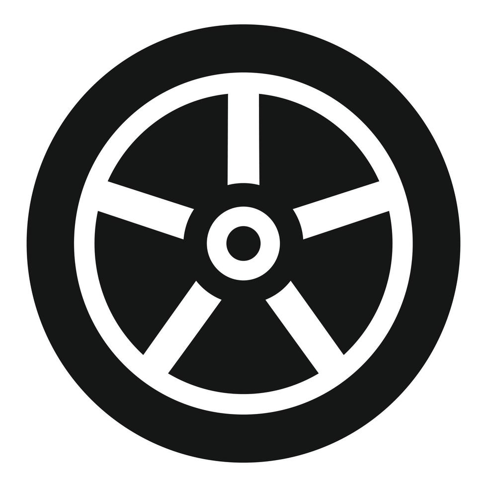 Car wheel icon simple vector. Spare part vector